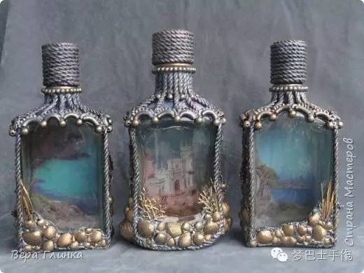 喝完的玻璃酒瓶別扔,弄一弄變身華麗復(fù)古工藝品